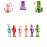 Maxbell 6x Christmas Nutcracker Figures Wood Doll for Xmas Gift Shelves Thanksgiving