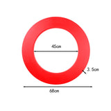 Maxbell Target Boards Surround Round Backboard Stable Protection for Home Garage Office red