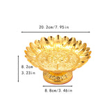 Maxbell Buddha Offering Tray Alloy Decoration Temple Tray for Smudging Decor Rituals