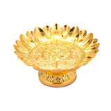 Maxbell Buddha Offering Tray Alloy Decoration Temple Tray for Smudging Decor Rituals