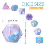 Maxbell 7x Polyhedral Dices Set Mini Dices Acrylic Game Dices Set for KTV Home Party