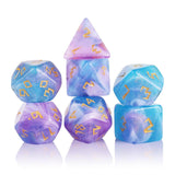 Maxbell 7x Polyhedral Dices Set Mini Dices Acrylic Game Dices Set for KTV Home Party