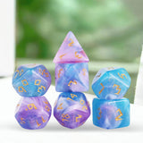 Maxbell 7x Polyhedral Dices Set Mini Dices Acrylic Game Dices Set for KTV Home Party