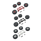 Maxbell 1/12 Front and Rear Axle Set with Tire Clamp Wheels Set for MN82 99S LC79 red