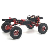 Maxbell 1/12 Front and Rear Axle Set with Tire Clamp Wheels Set for MN82 99S LC79 black