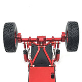 Maxbell 1/12 Front and Rear Axle Set with Tire Clamp Wheels Set for MN82 99S LC79 black