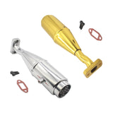 Maxbell RC Car Exhaust Pipe Upgrade Repair Part Sturdy for 1/5 RC Car Vehicles Model Argent