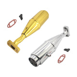 Maxbell RC Car Exhaust Pipe Upgrade Repair Part Sturdy for 1/5 RC Car Vehicles Model Argent
