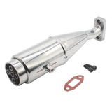 Maxbell RC Car Exhaust Pipe Upgrade Repair Part Sturdy for 1/5 RC Car Vehicles Model Argent