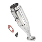 Maxbell RC Car Exhaust Pipe Upgrade Repair Part Sturdy for 1/5 RC Car Vehicles Model Argent