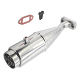 Maxbell RC Car Exhaust Pipe Upgrade Repair Part Sturdy for 1/5 RC Car Vehicles Model Argent