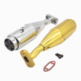 Maxbell RC Car Exhaust Pipe Upgrade Repair Part Sturdy for 1/5 RC Car Vehicles Model Gold