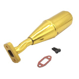 Maxbell RC Car Exhaust Pipe Upgrade Repair Part Sturdy for 1/5 RC Car Vehicles Model Gold