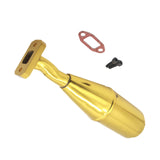 Maxbell RC Car Exhaust Pipe Upgrade Repair Part Sturdy for 1/5 RC Car Vehicles Model Gold