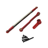 Maxbell Steering Rod Tie Links Metal Steering Rod for 1:12 Scale RC Hobby Car Trucks red