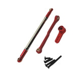 Maxbell Steering Rod Tie Links Metal Steering Rod for 1:12 Scale RC Hobby Car Trucks red