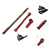 Maxbell Steering Rod Tie Links Metal Steering Rod for 1:12 Scale RC Hobby Car Trucks red