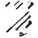 Maxbell Steering Rod Tie Links Metal Steering Rod for 1:12 Scale RC Hobby Car Trucks black