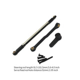 Maxbell Steering Rod Tie Links Metal Steering Rod for 1:12 Scale RC Hobby Car Trucks black