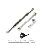 Maxbell Steering Rod Tie Links Metal Steering Rod for 1:12 Scale RC Hobby Car Trucks silver