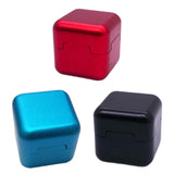 Maxbell Pool Cue Chalk Holder Mini Metal Storage Box Pool Table Accessory Chalk Case Red