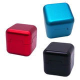 Maxbell Pool Cue Chalk Holder Mini Metal Storage Box Pool Table Accessory Chalk Case Red