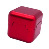 Maxbell Pool Cue Chalk Holder Mini Metal Storage Box Pool Table Accessory Chalk Case Red