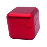 Maxbell Pool Cue Chalk Holder Mini Metal Storage Box Pool Table Accessory Chalk Case Red