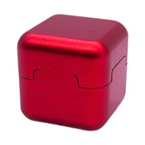 Maxbell Pool Cue Chalk Holder Mini Metal Storage Box Pool Table Accessory Chalk Case Red