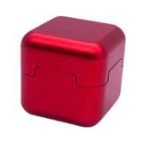 Maxbell Pool Cue Chalk Holder Mini Metal Storage Box Pool Table Accessory Chalk Case Red
