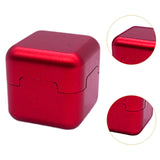 Maxbell Pool Cue Chalk Holder Mini Metal Storage Box Pool Table Accessory Chalk Case Red