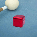 Maxbell Pool Cue Chalk Holder Mini Metal Storage Box Pool Table Accessory Chalk Case Red