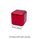 Maxbell Pool Cue Chalk Holder Mini Metal Storage Box Pool Table Accessory Chalk Case Red