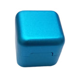 Maxbell Pool Cue Chalk Holder Mini Metal Storage Box Pool Table Accessory Chalk Case Blue