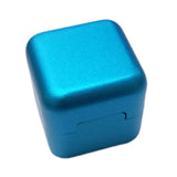 Maxbell Pool Cue Chalk Holder Mini Metal Storage Box Pool Table Accessory Chalk Case Blue