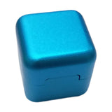 Maxbell Pool Cue Chalk Holder Mini Metal Storage Box Pool Table Accessory Chalk Case Blue