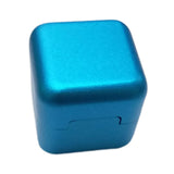 Maxbell Pool Cue Chalk Holder Mini Metal Storage Box Pool Table Accessory Chalk Case Blue