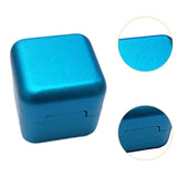 Maxbell Pool Cue Chalk Holder Mini Metal Storage Box Pool Table Accessory Chalk Case Blue