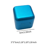 Maxbell Pool Cue Chalk Holder Mini Metal Storage Box Pool Table Accessory Chalk Case Blue