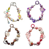 Maxbell Keychain Lovely Car Key Charm Cellphone Keychains Phone Charm for Girls Gift Yellow