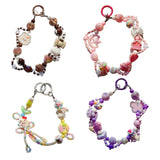 Maxbell Keychain Lovely Car Key Charm Cellphone Keychains Phone Charm for Girls Gift Yellow