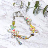 Maxbell Keychain Lovely Car Key Charm Cellphone Keychains Phone Charm for Girls Gift Yellow