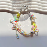 Maxbell Keychain Lovely Car Key Charm Cellphone Keychains Phone Charm for Girls Gift Yellow