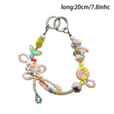Maxbell Keychain Lovely Car Key Charm Cellphone Keychains Phone Charm for Girls Gift Yellow