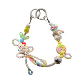 Maxbell Keychain Lovely Car Key Charm Cellphone Keychains Phone Charm for Girls Gift Yellow