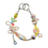 Maxbell Keychain Lovely Car Key Charm Cellphone Keychains Phone Charm for Girls Gift Yellow