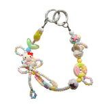 Maxbell Keychain Lovely Car Key Charm Cellphone Keychains Phone Charm for Girls Gift Yellow
