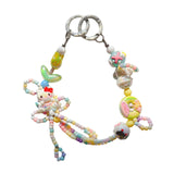 Maxbell Keychain Lovely Car Key Charm Cellphone Keychains Phone Charm for Girls Gift Yellow