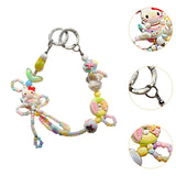 Maxbell Keychain Lovely Car Key Charm Cellphone Keychains Phone Charm for Girls Gift Yellow