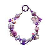 Maxbell Keychain Lovely Car Key Charm Cellphone Keychains Phone Charm for Girls Gift Purple